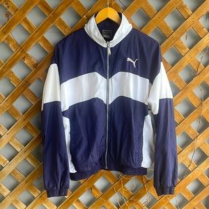 vintage puma track jacket windbreaker